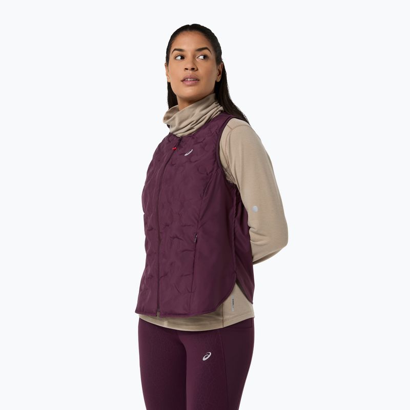 Дамски елек за бягане Asics Nagino Run Padded Gilet dark aubergine