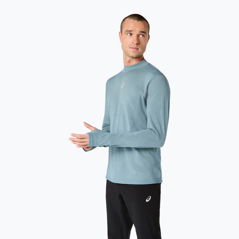 Мъжки термоактивен суитшърт ASICS Road Winter Seamless Top foggy teal 3