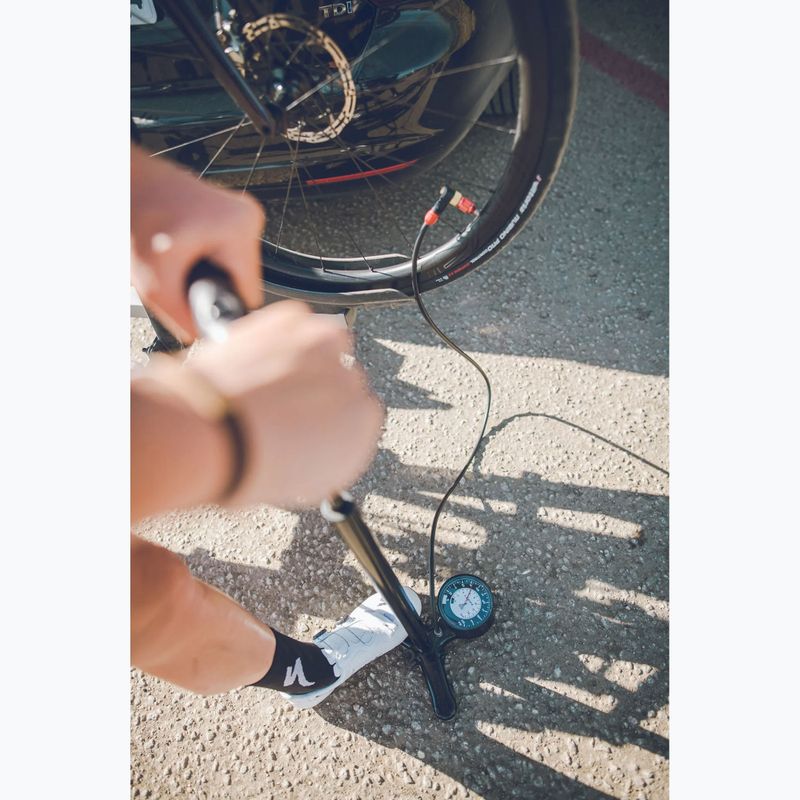 Lezyne Alloy Floor Drive 3.5 велосипедна помпа 220psi сатенено черно 8