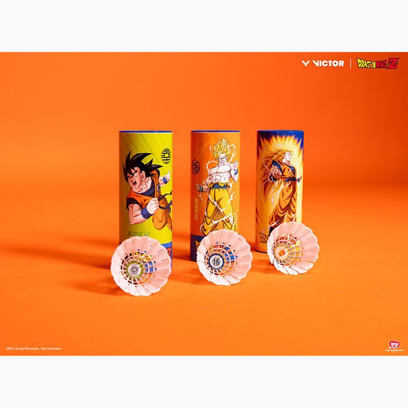 VICTOR Dragon Ball Z Синтетични совалки за бадминтон 3 бр. содалит синьо 2