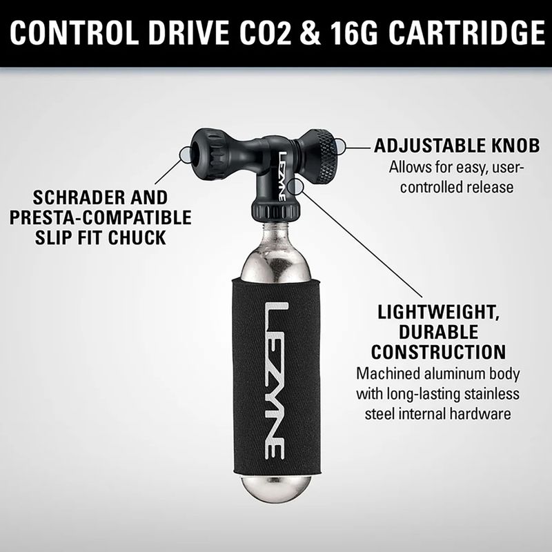 Помпа за велосипед Lezyne Control Drive CO2 + 1 x cartridge 25 g gloss black 3