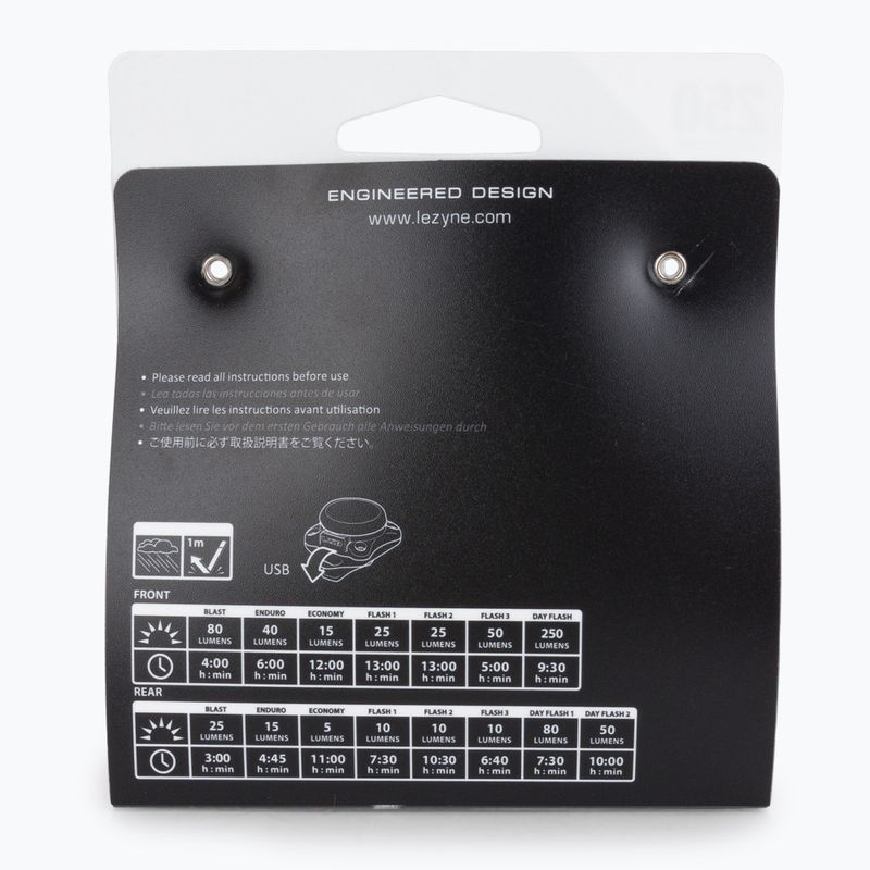 Комплект LEZYNE ZECTO DRIVE предна и задна лампа за велосипед, usb LZN-1-LED-8P-V304 2