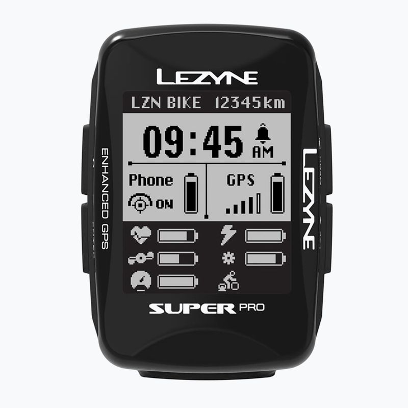 Километраж/велокомпютър за велосипед Lezyne Super Pro GPS black 2