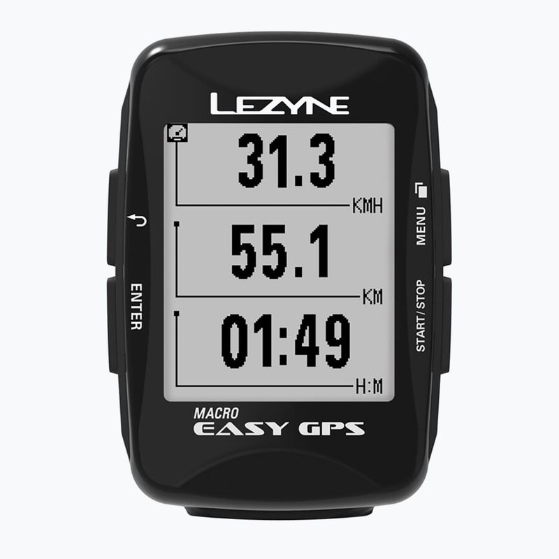 Километраж/велокомпютър за велосипед Lezyne Macro Easy GPS black
