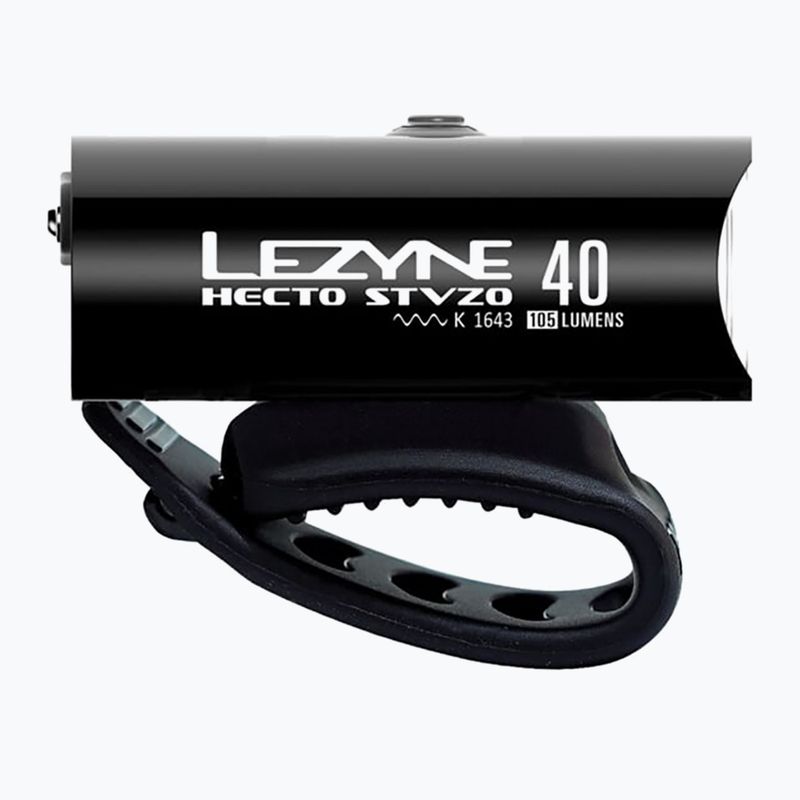 Lezyne Hecto Drive Stvzo 40 Предна лъскава черна светлина за велосипед 2