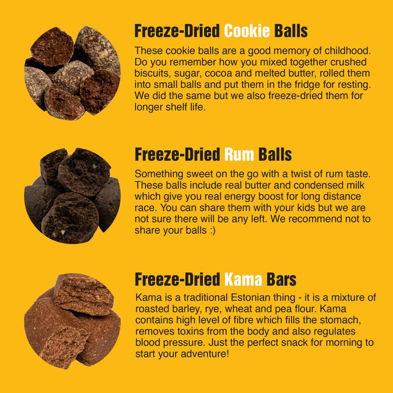 Тактическа закуска Foodpack Freeze Dried Rum Balls 40 g 3