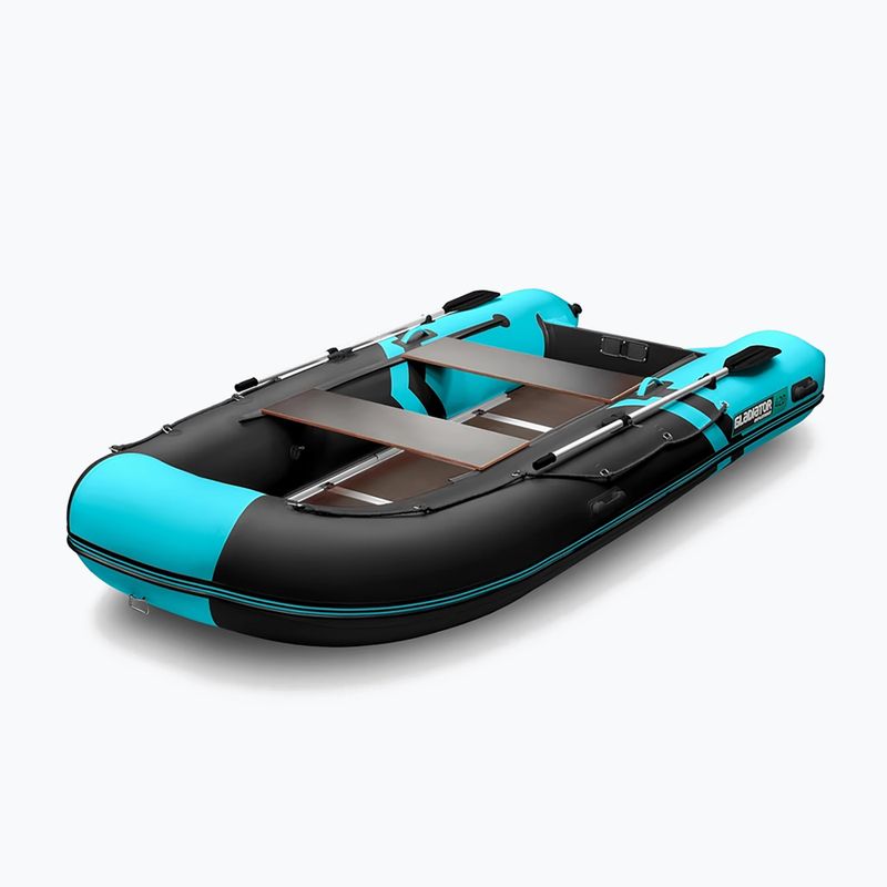 Седемместна надуваема лодка Gladiator B420 AL black/turquoise 3