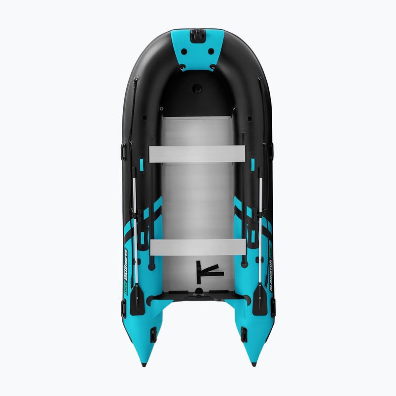 Седемместна надуваема лодка Gladiator C420 AL black/turquoise 2