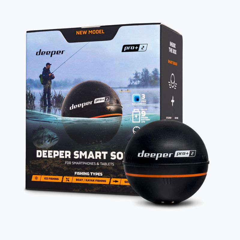 Deeper Smart Sonar Pro+ 2 риболовен сонар черен DP5H10S10 2