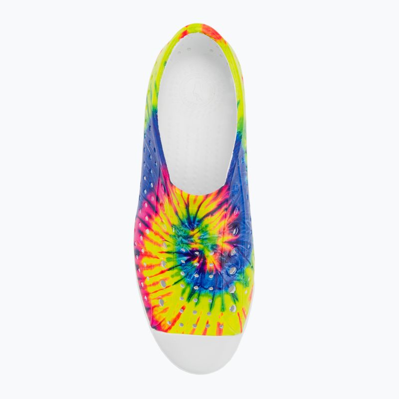 Детски маратонки Native Jefferson Print черупково бяло/черупково бяло/неон мулти tie dye 6