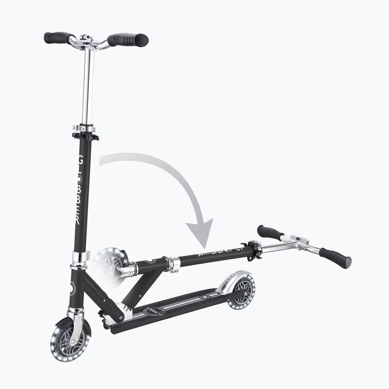 Детски градски скутер Globber Flow Element Lights black 6