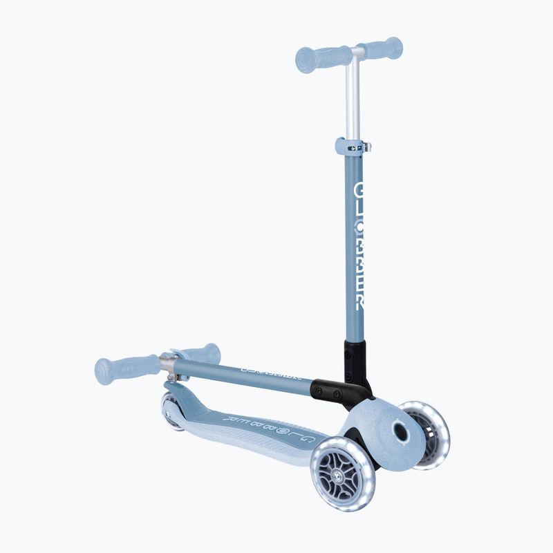 Детска триколесна тротинетка Globber Junior Primo Foldable Lights Eco blueberry 6