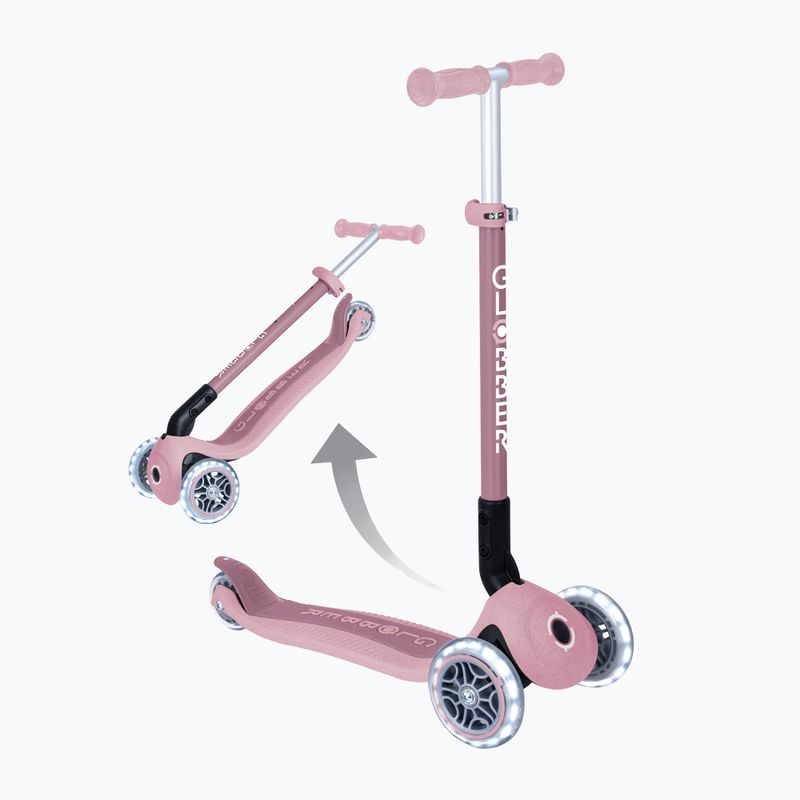 Детска триколесна тротинетка Globber Junior Primo Foldable Lights Eco berry 8