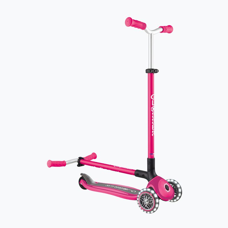 Детска триколесна тротинетка Globber Master Lights fuchsia 10
