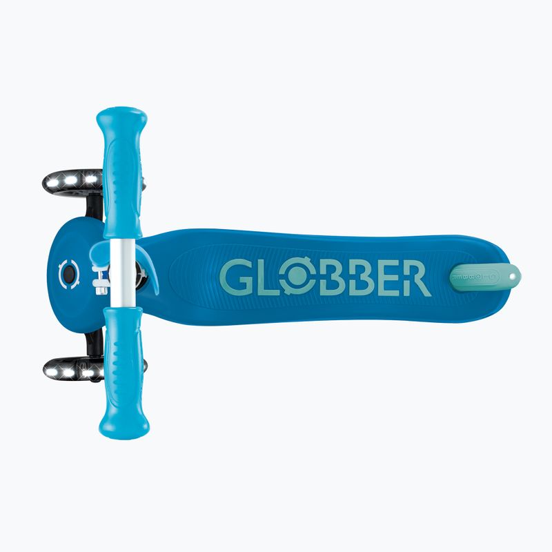 Детска триколесна тротинетка Globber Primo Plus Glow Lights petrol blue 6