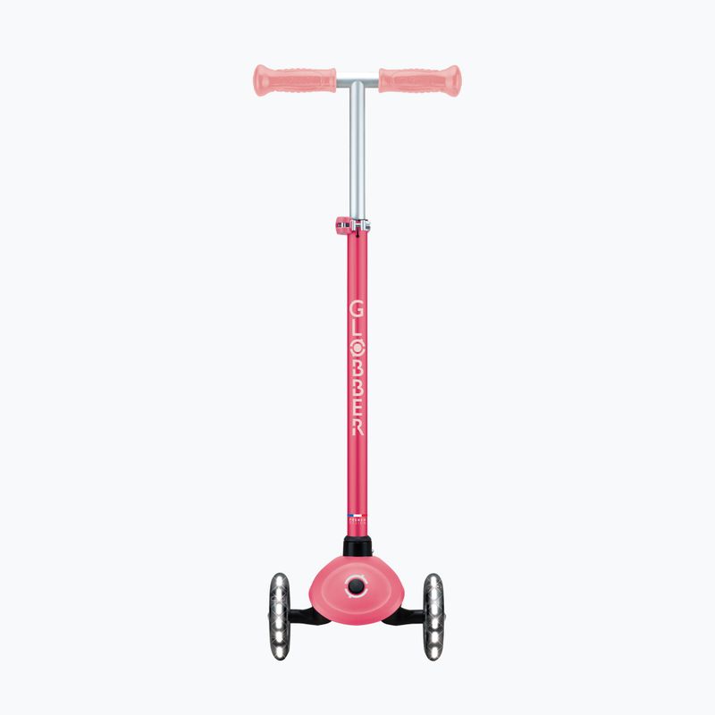 Детска триколесна тротинетка Globber Primo Plus Glow Lights coral pink 3