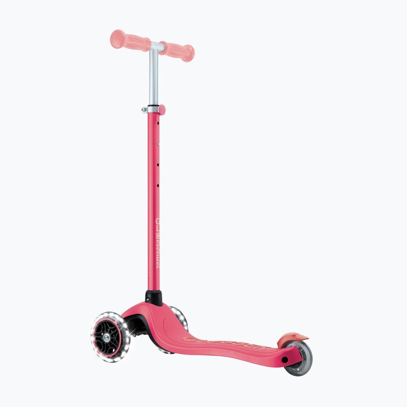 Детска триколесна тротинетка Globber Primo Plus Glow Lights coral pink 4