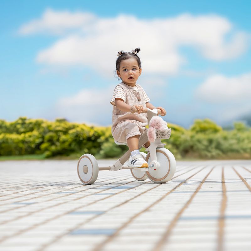 Триколесен велосипед без педали Globber Learning Trike 2w1 Plus Ecologic coconut 12