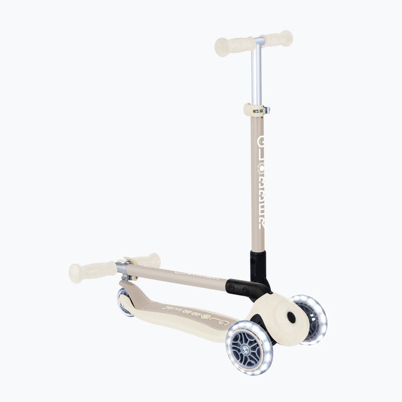 Детска триколесна тротинетка Globber Junior Primo Foldable Lights Eco coconut 6