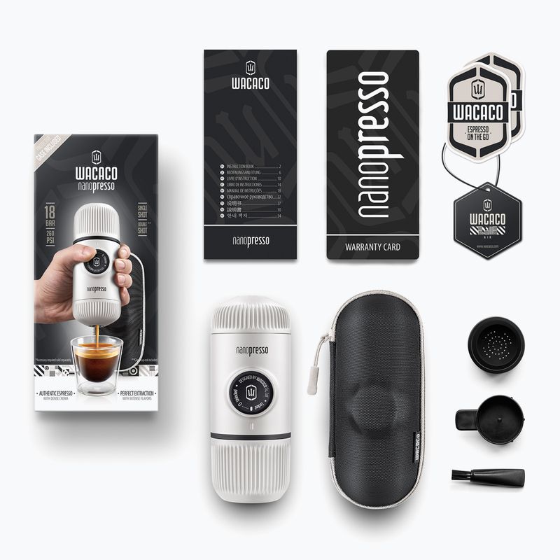 Преносима кафемашина Wacaco Nanopresso 80 ml + бял калъф за охлаждане 2