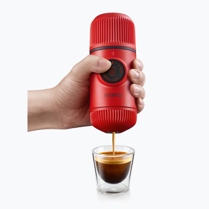 Преносима кафемашина Wacaco Nanopresso 80 ml + калъф лава червено 3