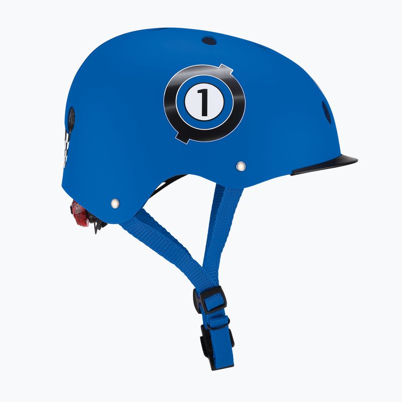 Детска каска Globber Elite Lights navy blue racing 2