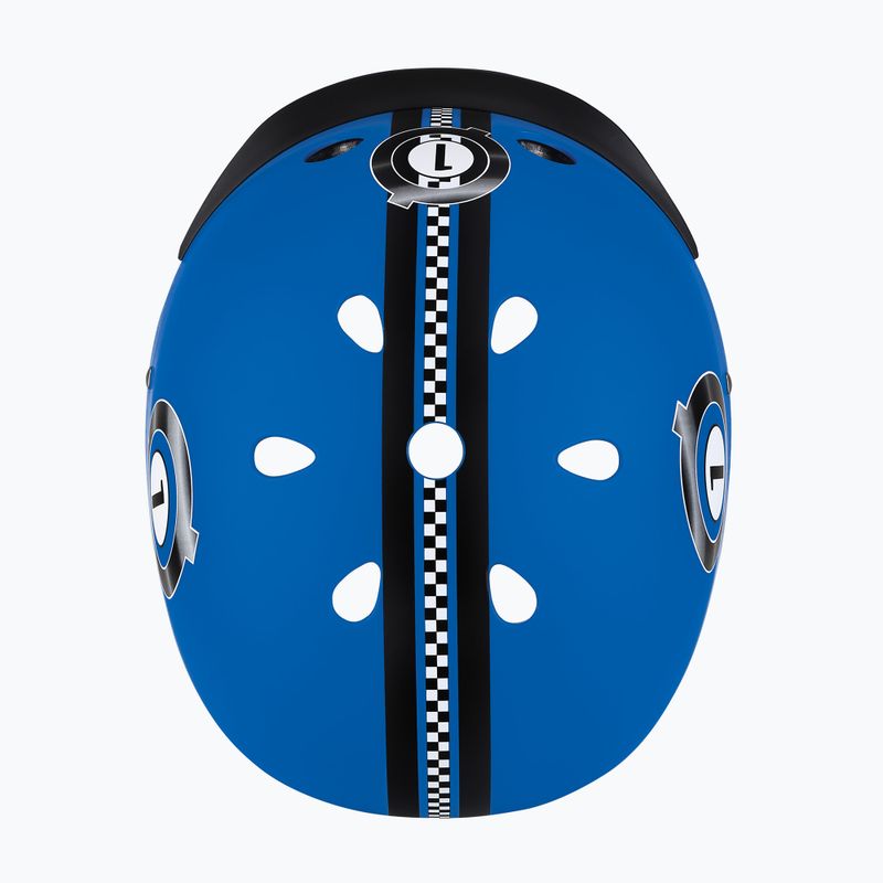 Детска каска Globber Elite Lights navy blue racing 6