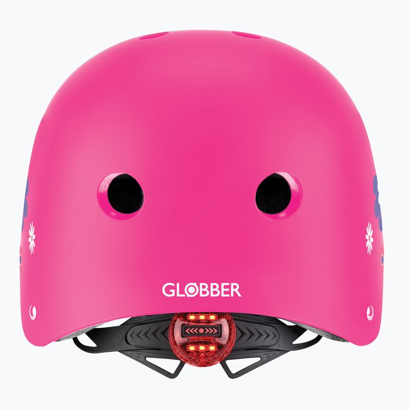 Детска каска Globber Primo Fantasy с наситено розово цвете 3
