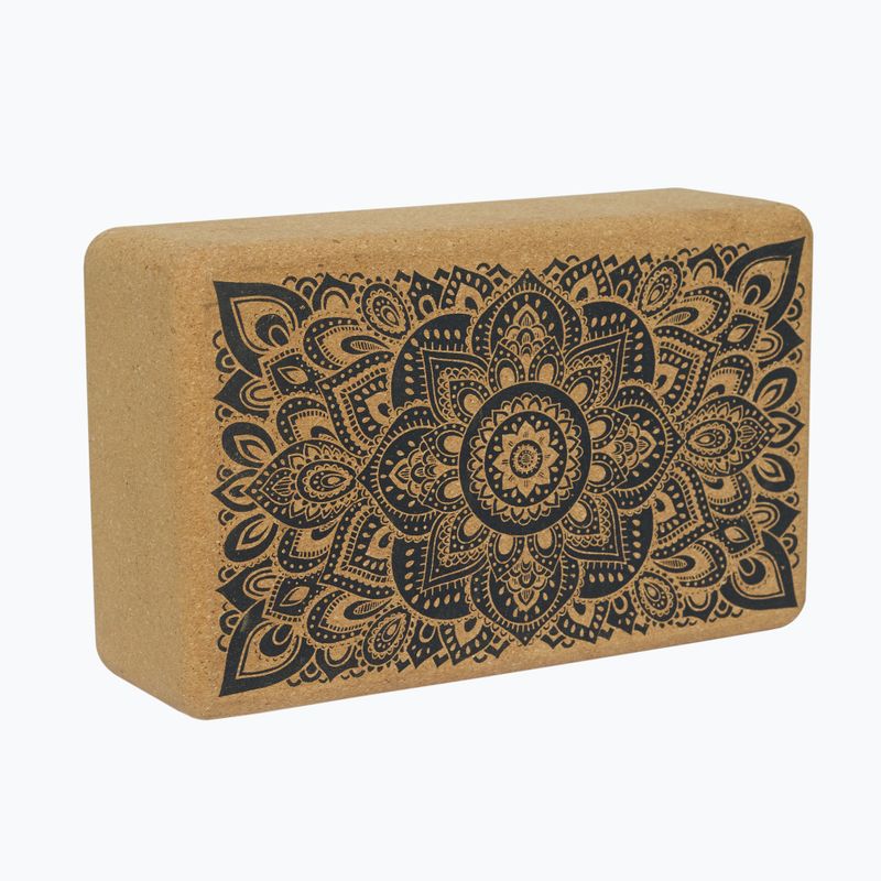 Кубче за йога Yoga Design Lab Cork Yoga кафяво BL-Cork-Mandala Black 7