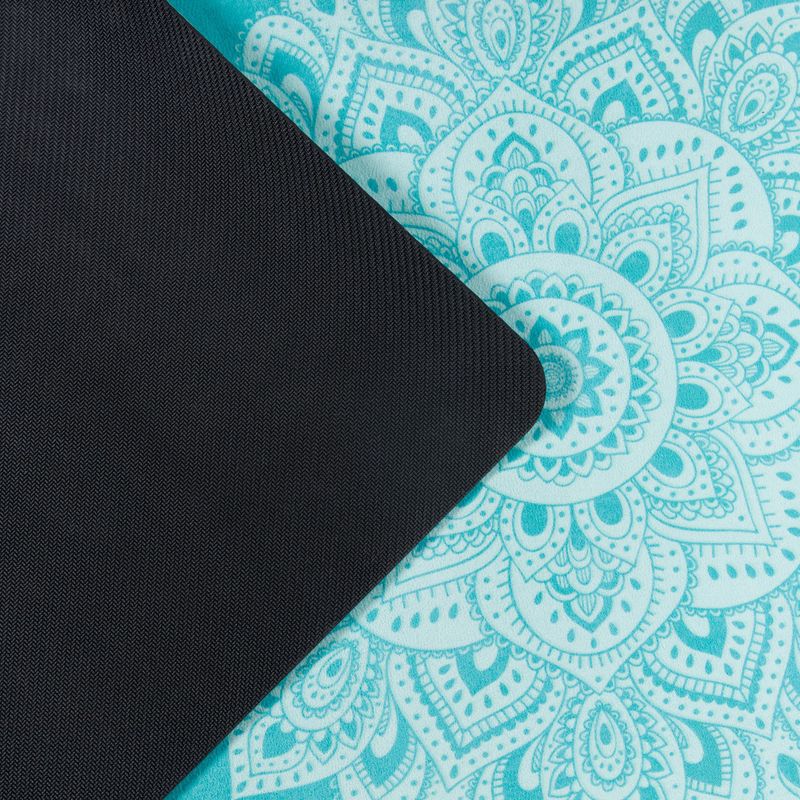 Yoga Design Lab Комбинирана постелка за йога за пътуване 1,5 мм синя Мандала Тюркоаз 4