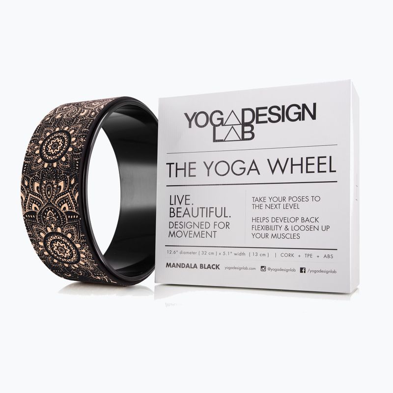 Yoga Design Lab Колело черно WH-Cork-Mandala Black 5