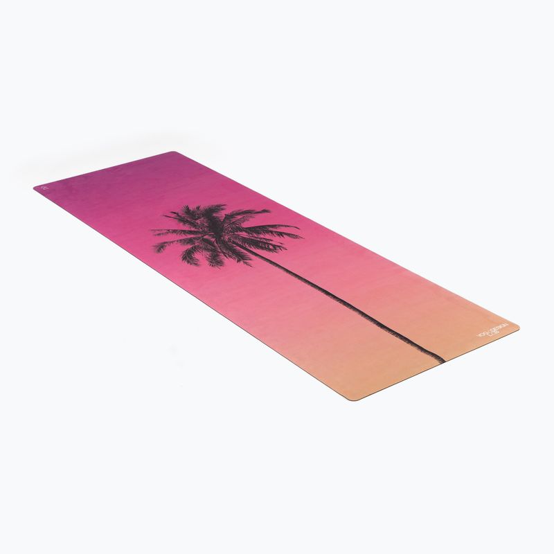 Yoga Design Lab Комбинирана постелка за йога за пътуване 1,5 мм розова Венеция