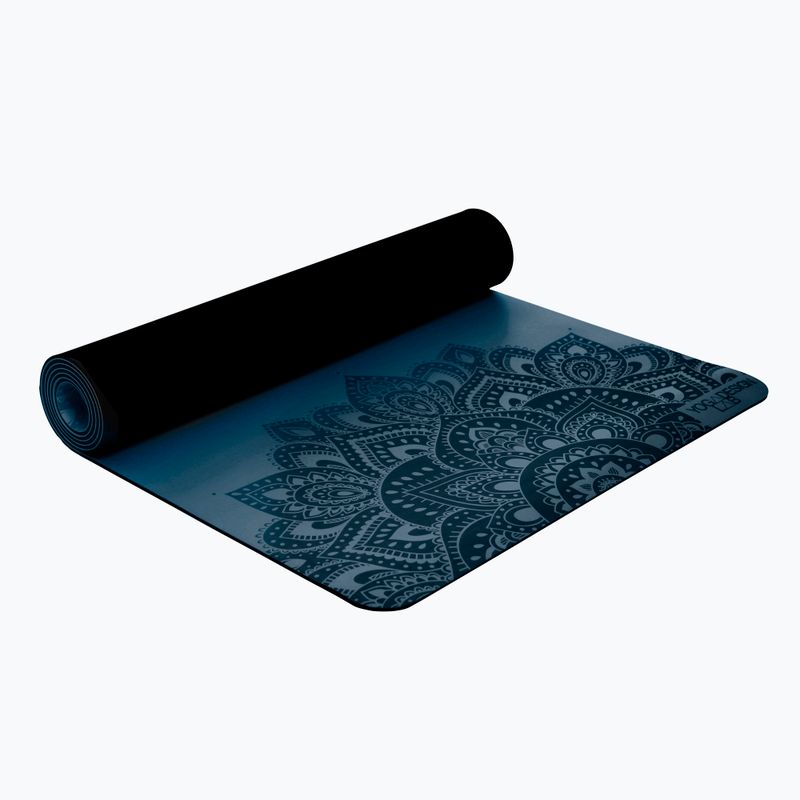Yoga Design Lab Инфинити постелка за йога 3 мм синя Мандала Teal 7