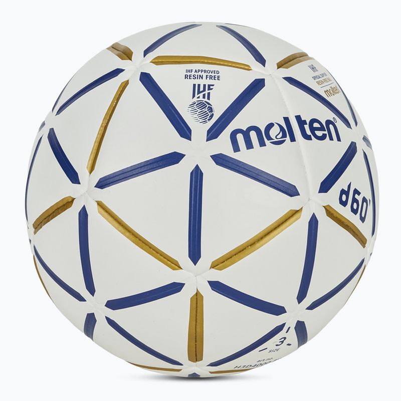 Хандбална топка Molten H3D4000-BW d60 IHF blue/white размерr 3 2