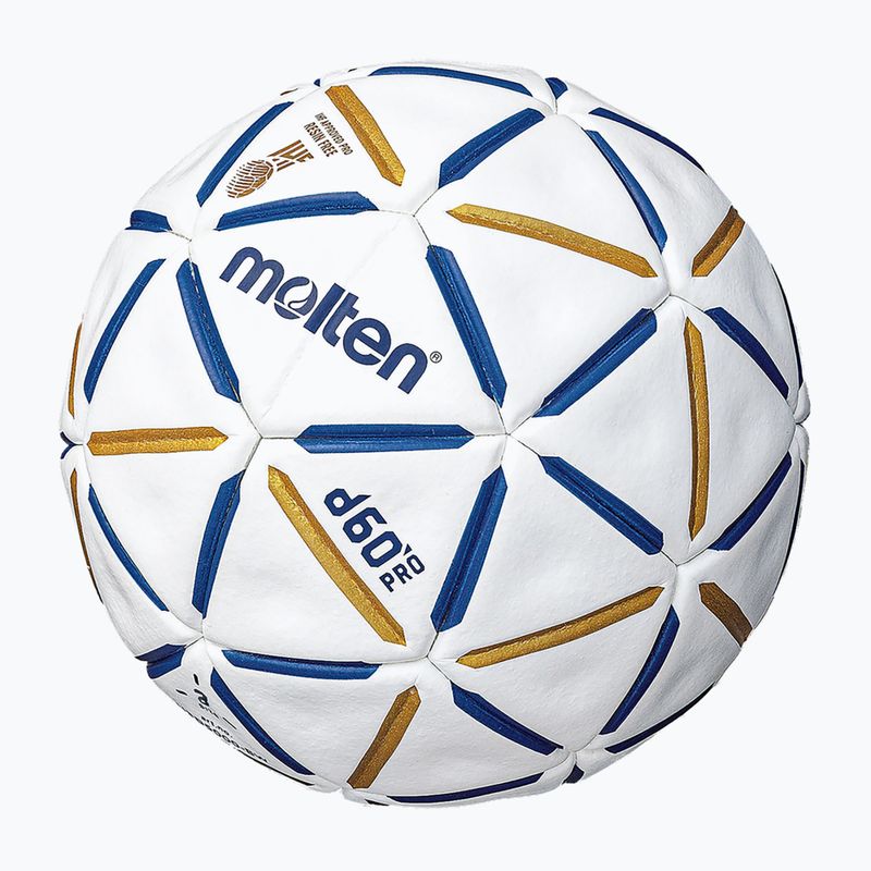 Хандбална топка Molten H3D4000-BW d60 PRO IHF blue/white размер 3 2