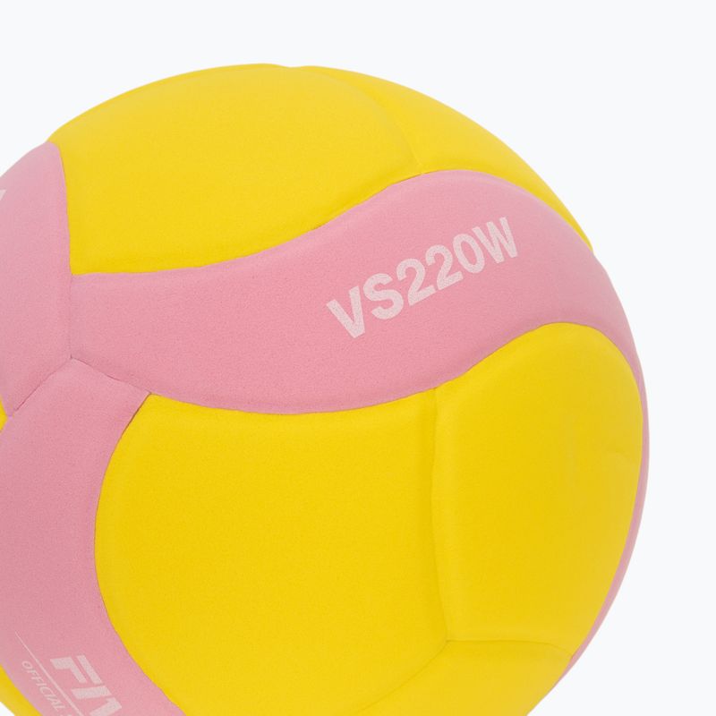 Волейболна топка Mikasa VS220W yellow/pink 3