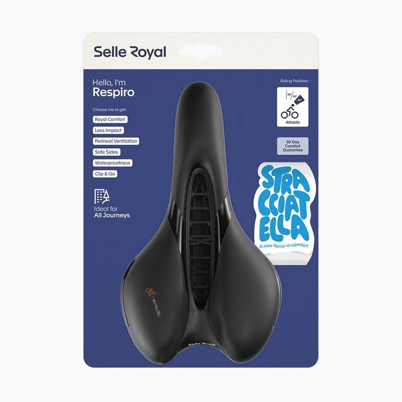 Седалка за велосипед Selle Royal Respiro Soft Athletic Straciatella 45St. black 8