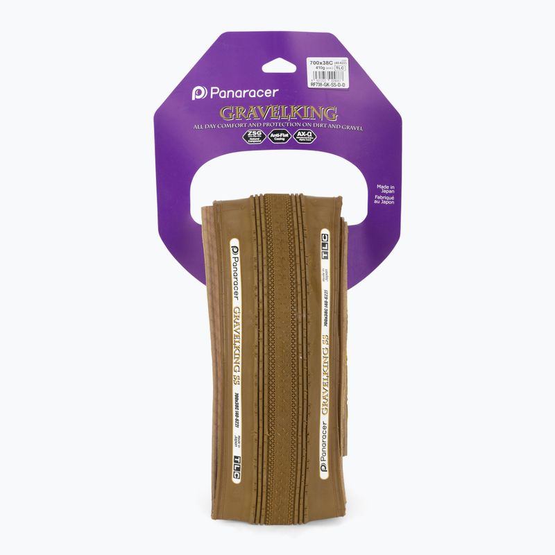 Кафява велосипедна гума Panaracer GravelKing SS за търкаляне 335-56-99_PAN 2