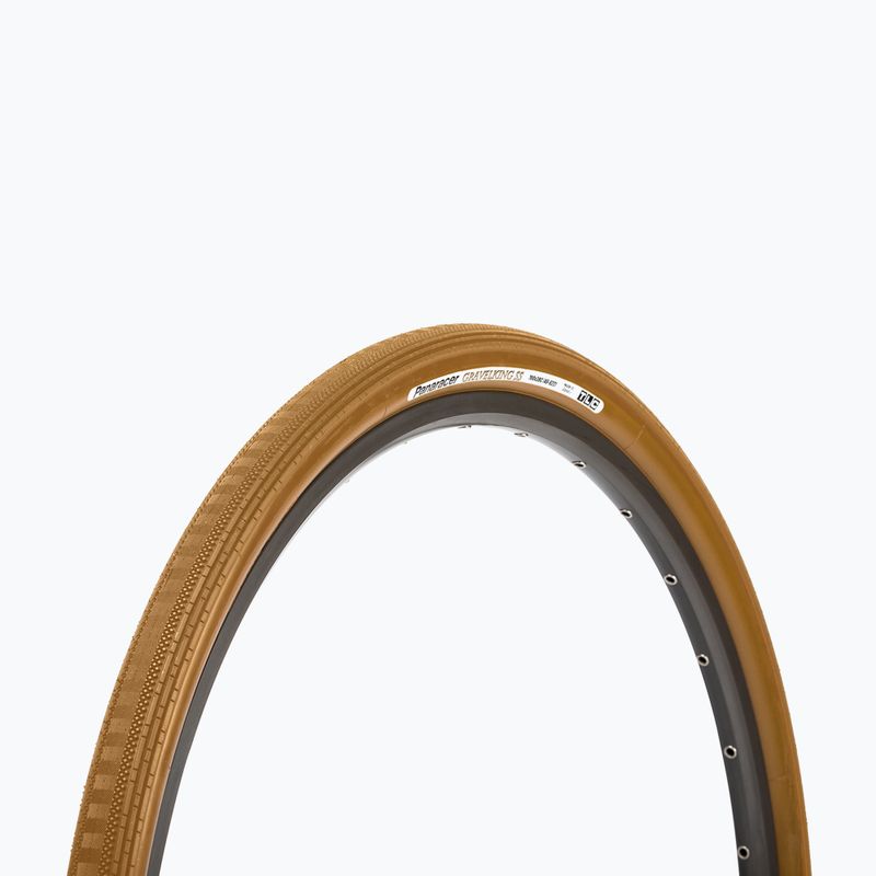 Кафява велосипедна гума Panaracer GravelKing SS за търкаляне 335-56-99_PAN