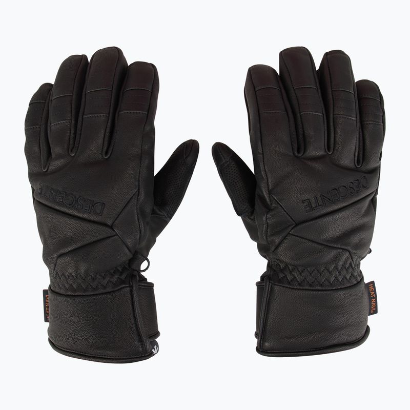 Мъжки скиорски ръкавици Descente 5 Finger Leather black 2