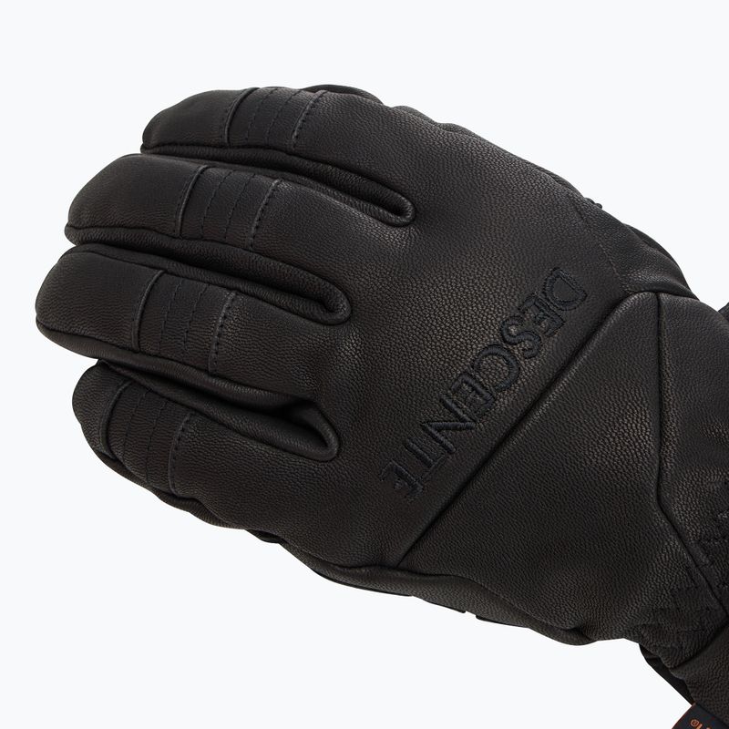 Мъжки скиорски ръкавици Descente 5 Finger Leather black 4