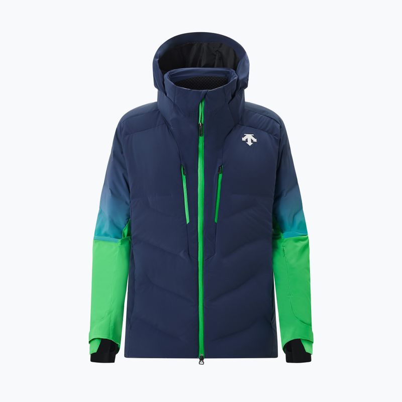 Мъжко ски яке Descente Hybrid Down dark night/ cell green