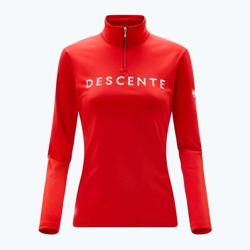 Дамски суитшърт Descente Chest Logo T-Neck electric red