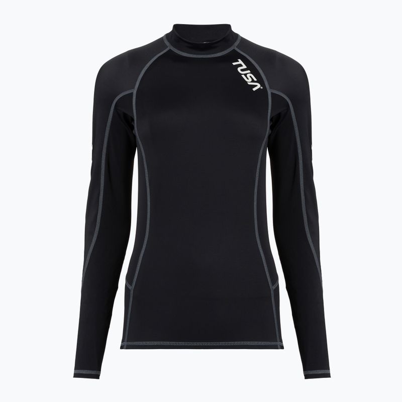 Дамска блуза с дълъг ръкав за плуване TUSA Black rashguard