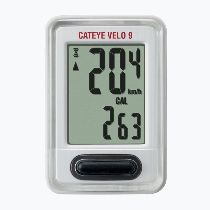 Километраж/велокомпютър за велосипед CatEye Velo 9 CC-VL820 white
