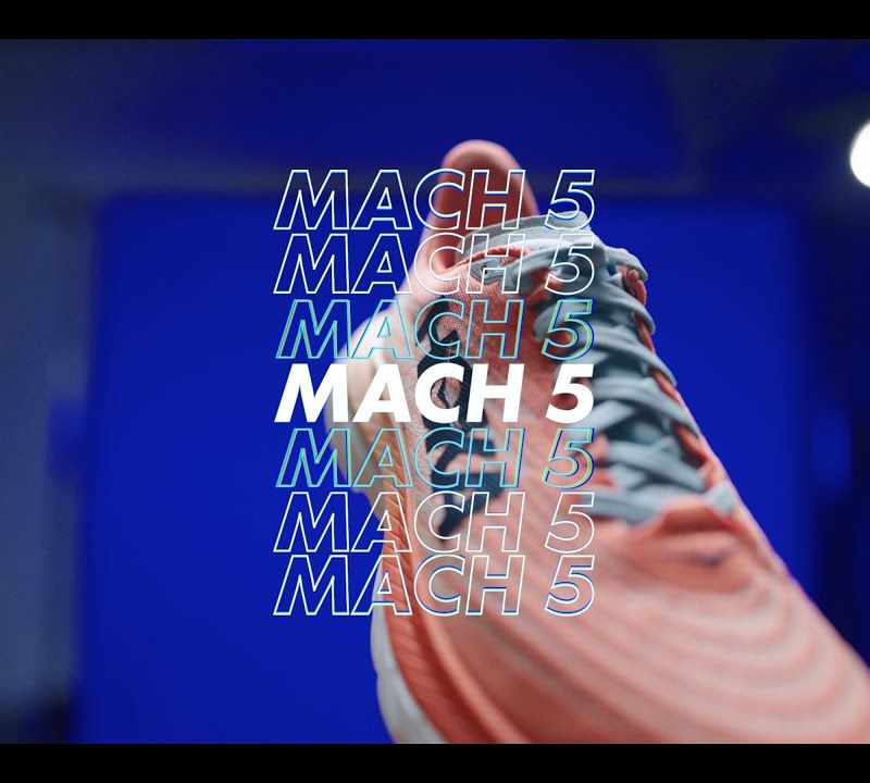 Дамски обувки за бягане HOKA Mach 5 orange-purple 1127894-ICYC 18