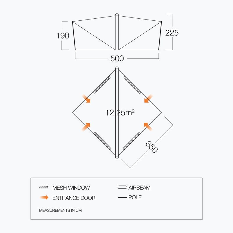 Заслон за палатка Vango Trigon AirHub moroccan blue 6