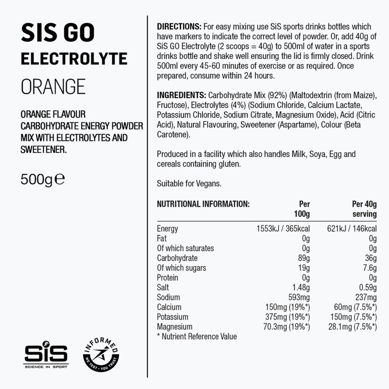Изотонична напитка на прах Science in Sport GO Electrolyte 500 g orange 2