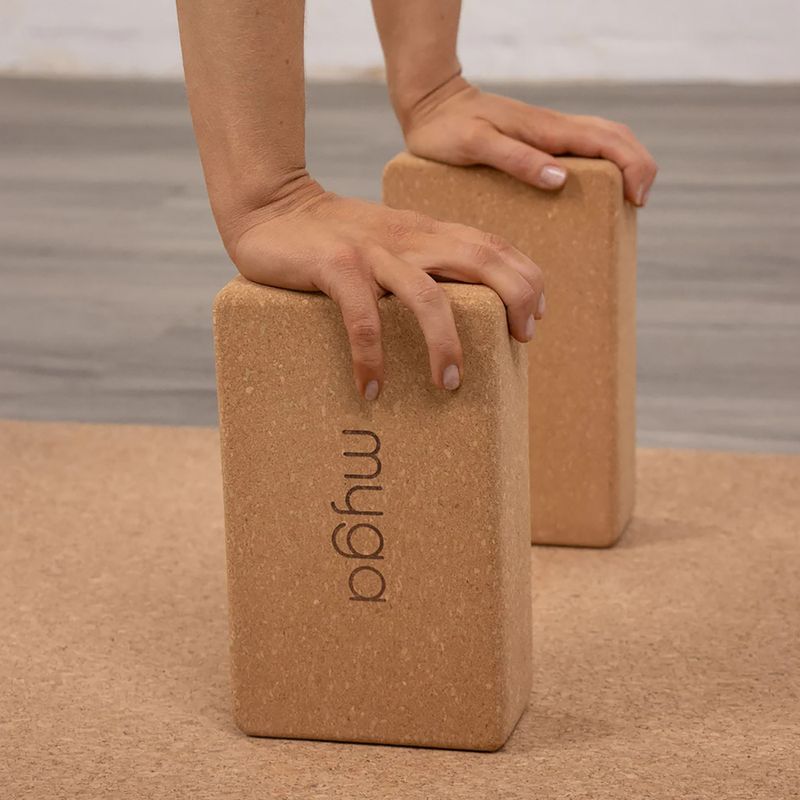 Куб за йога Myga Cork Block brown 9