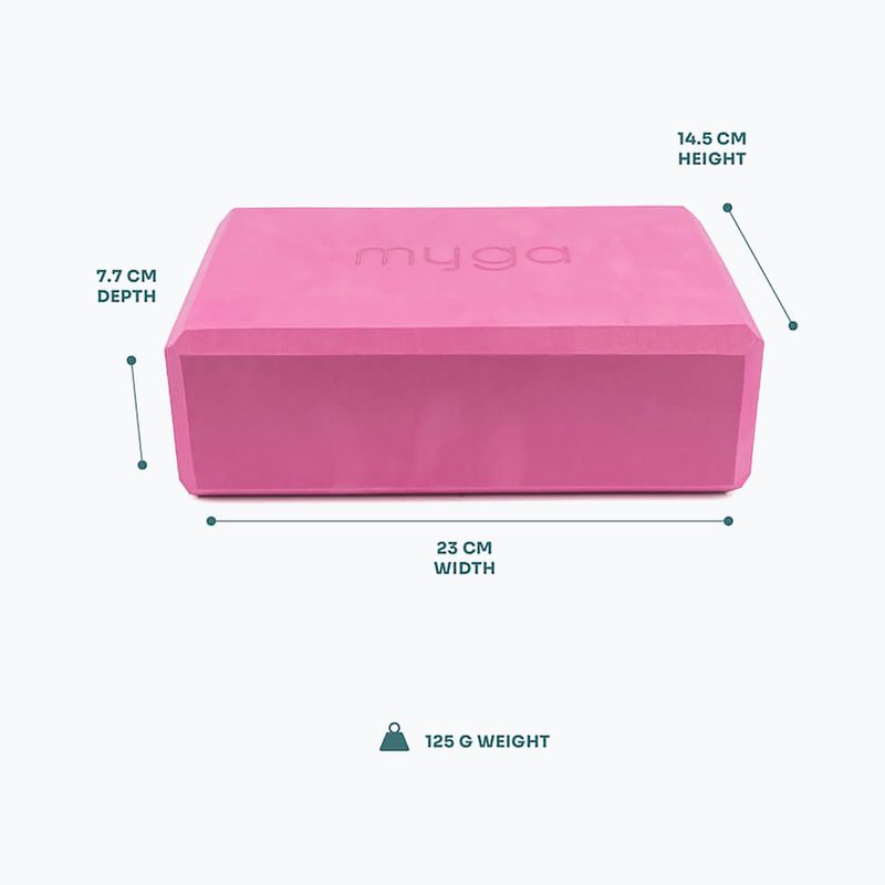 Куб за йога Myga Foam Block pink 5